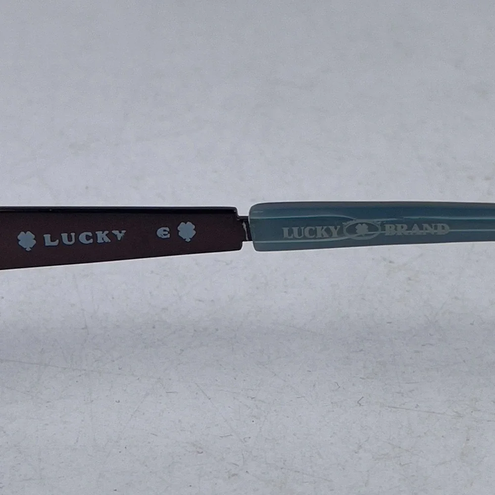Lucky Brand Jade‎ Eyeglasses Frame Brown Blue Plastic Full Rim Oval 46-16-125mm